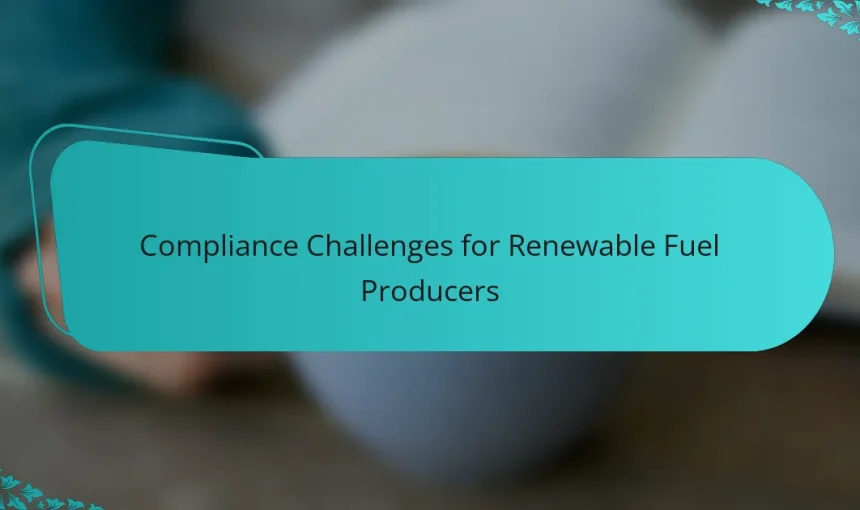 Compliance Challenges for Renewable Fuel Producers