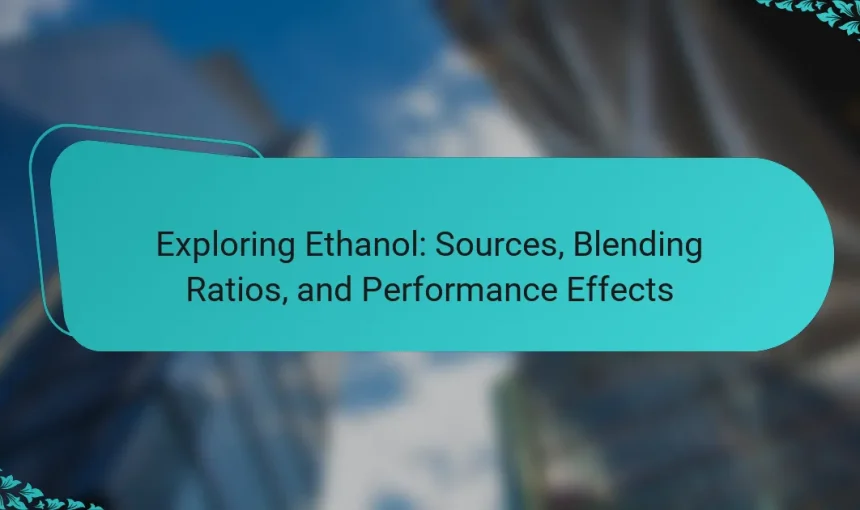 Exploring Ethanol: Sources, Blending Ratios, and Performance Effects