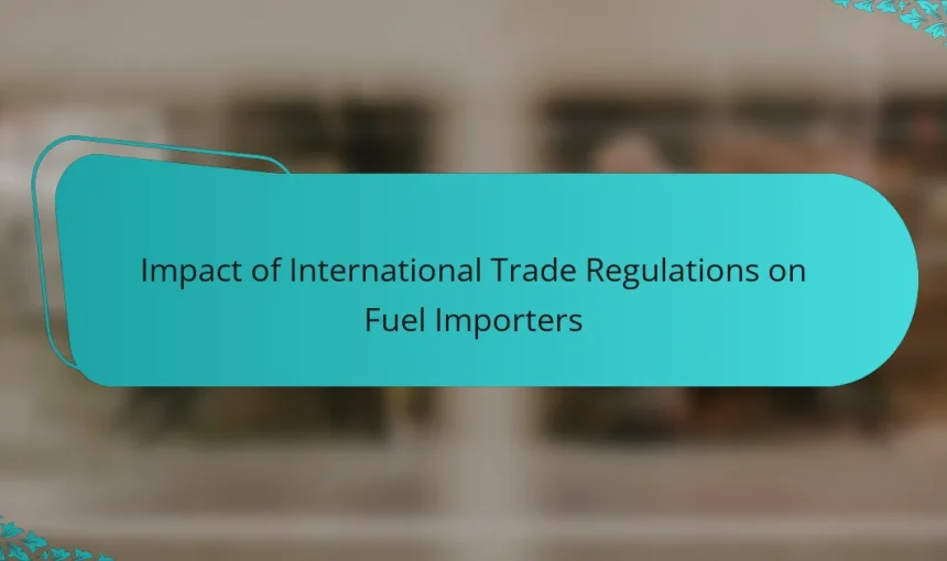 Impact of International Trade Regulations on Fuel Importers
