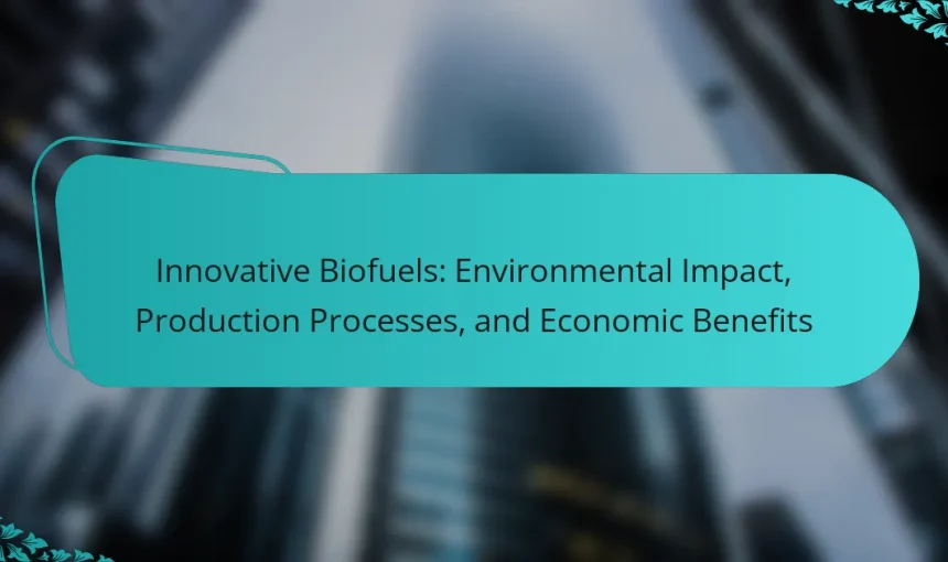 Innovative Biofuels: Environmental Impact, Production Processes, and Economic Benefits