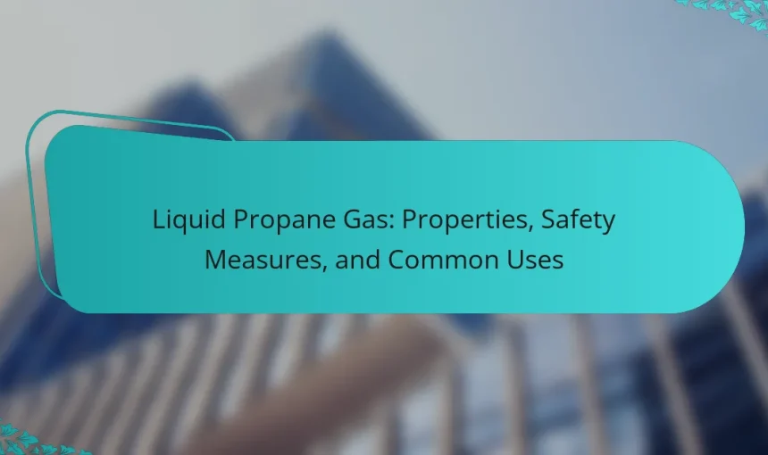 Liquid Propane Gas: Properties, Safety Measures, and Common Uses
