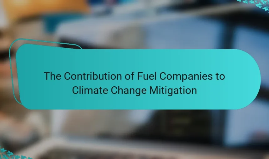 The Contribution of Fuel Companies to Climate Change Mitigation