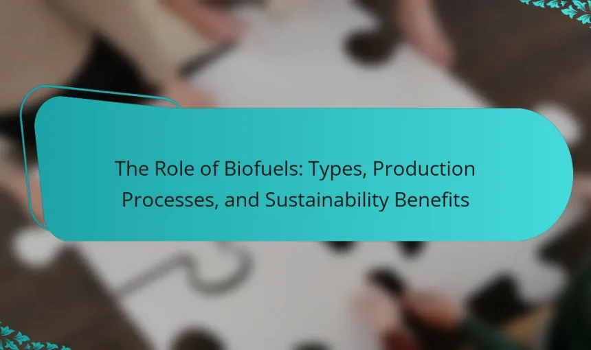 The Role of Biofuels: Types, Production Processes, and Sustainability Benefits