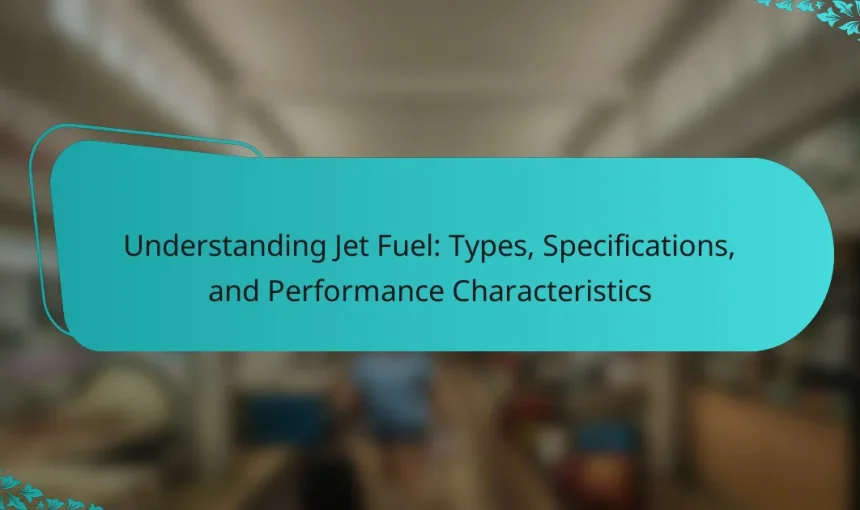 Understanding Jet Fuel: Types, Specifications, and Performance Characteristics