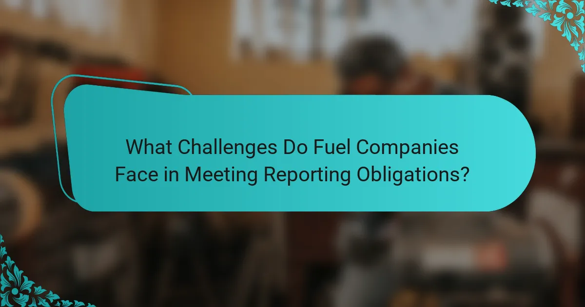 What Challenges Do Fuel Companies Face in Meeting Reporting Obligations?