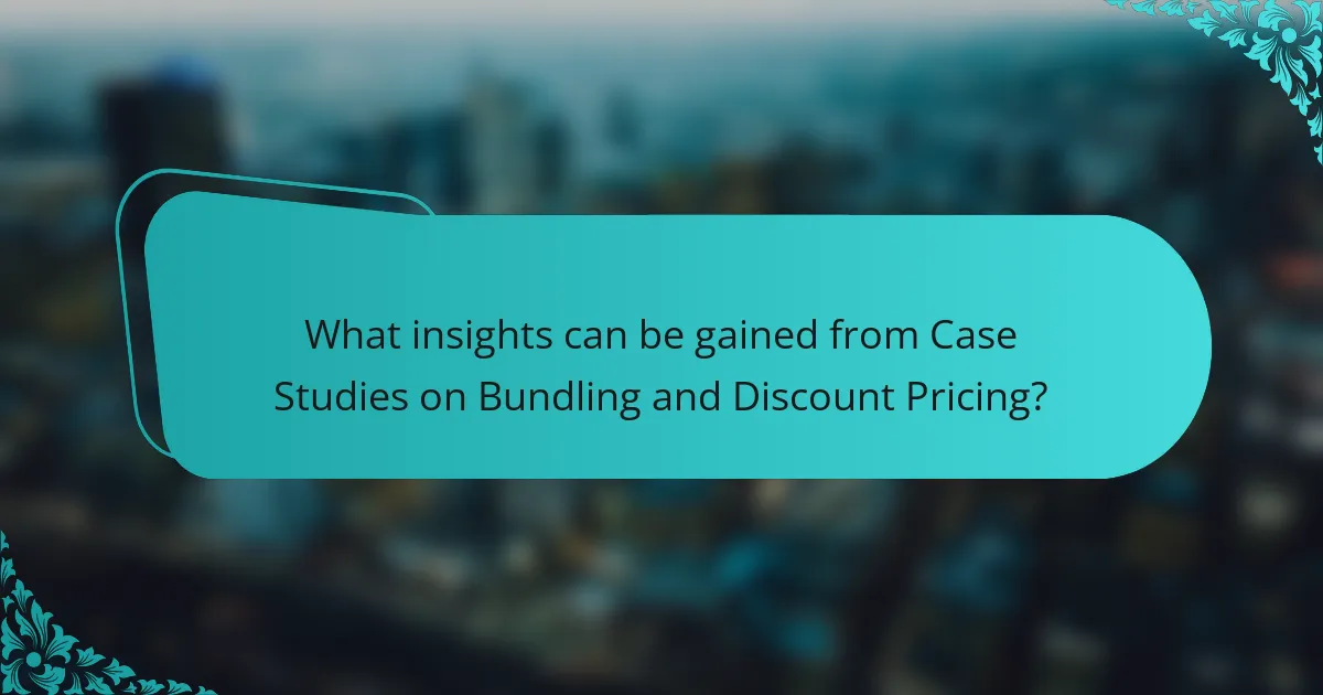 What insights can be gained from Case Studies on Bundling and Discount Pricing?