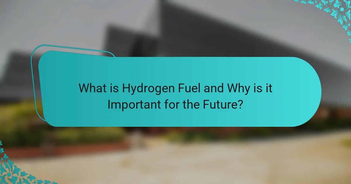 What is Hydrogen Fuel and Why is it Important for the Future?